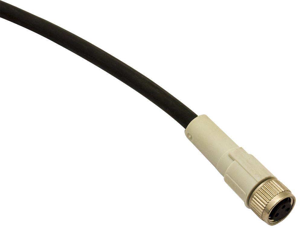 Conn.M8-F,3 poles-2m,PUR,Axial