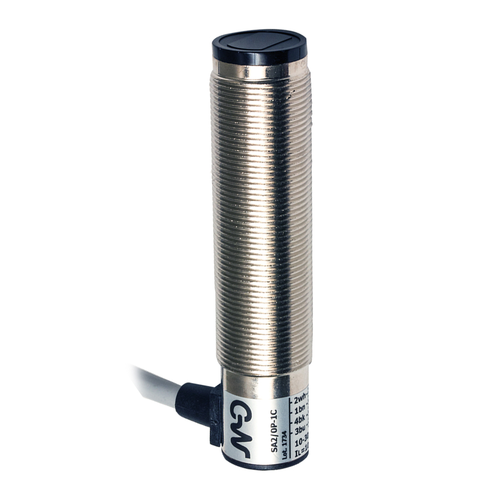 M18,NPN-NO/NC,Cable 90°,Diff