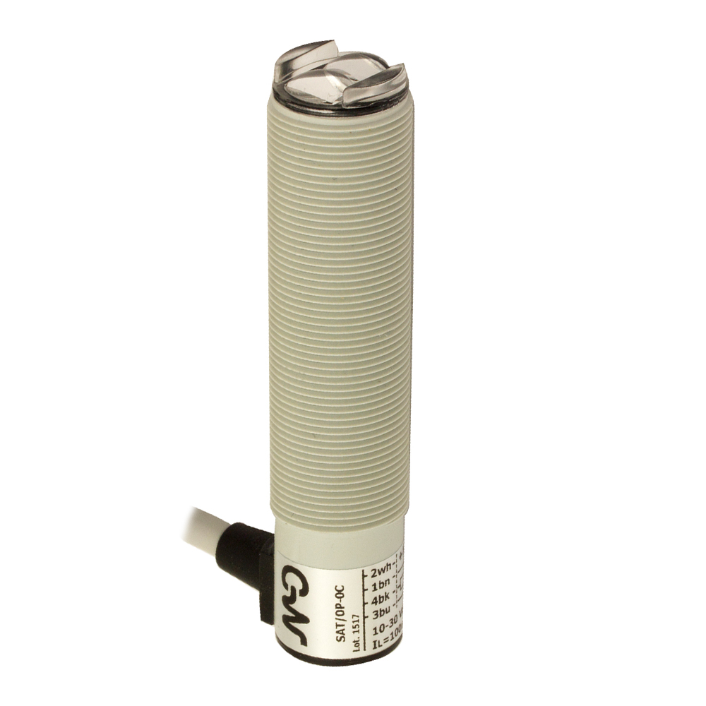 M18,NPN-NO/NC,Cable 90°,Diff
