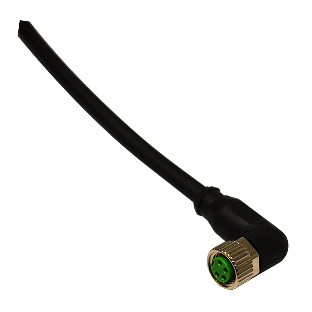 Conn.M8-F,4 poles-2m,PVC,90°