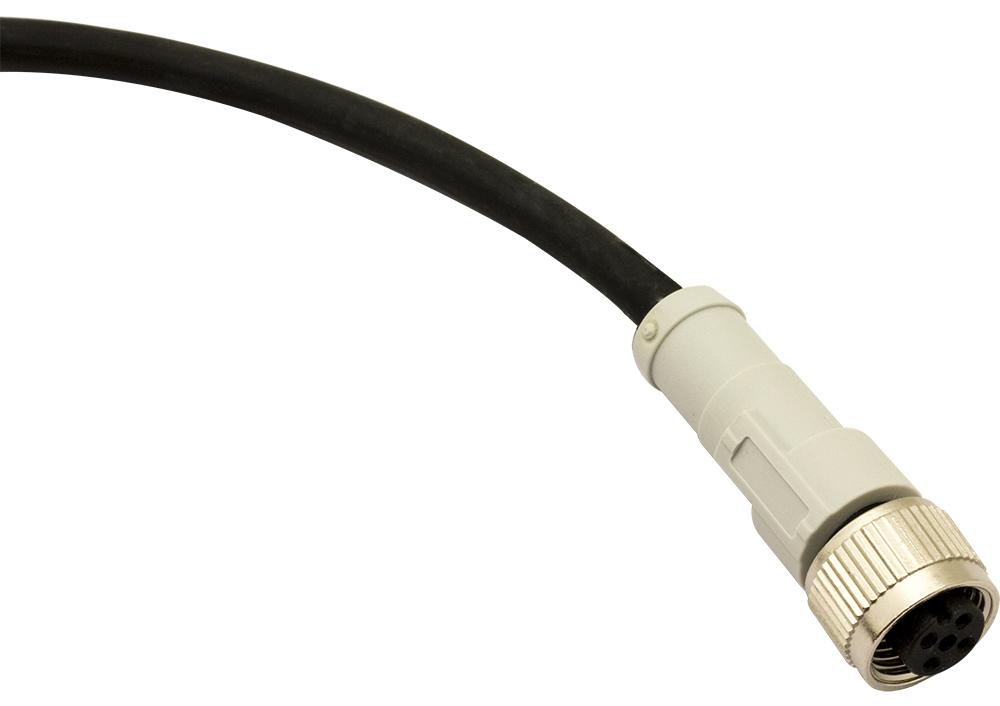 M12-F,4poles-10m,PUR,Axial