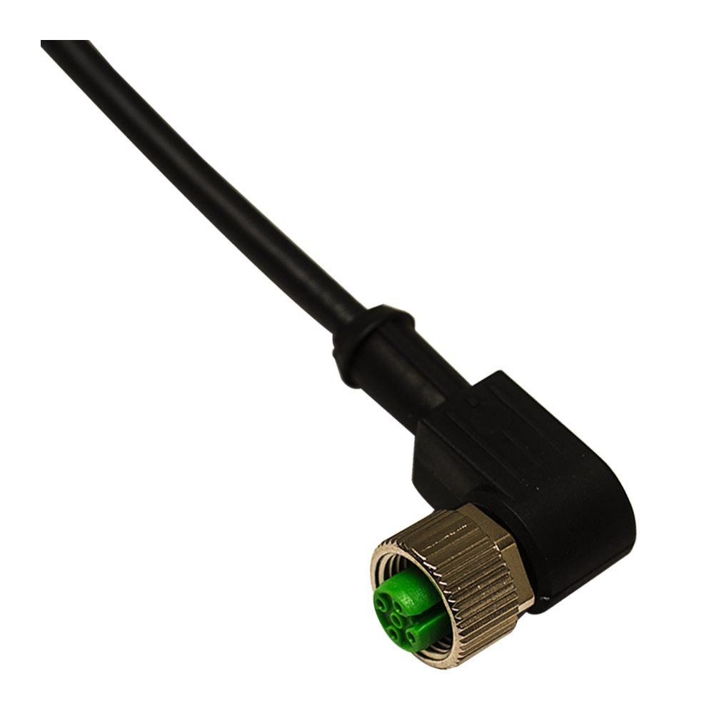 Conn.M12-F,4 poles-20m,PVC,90°