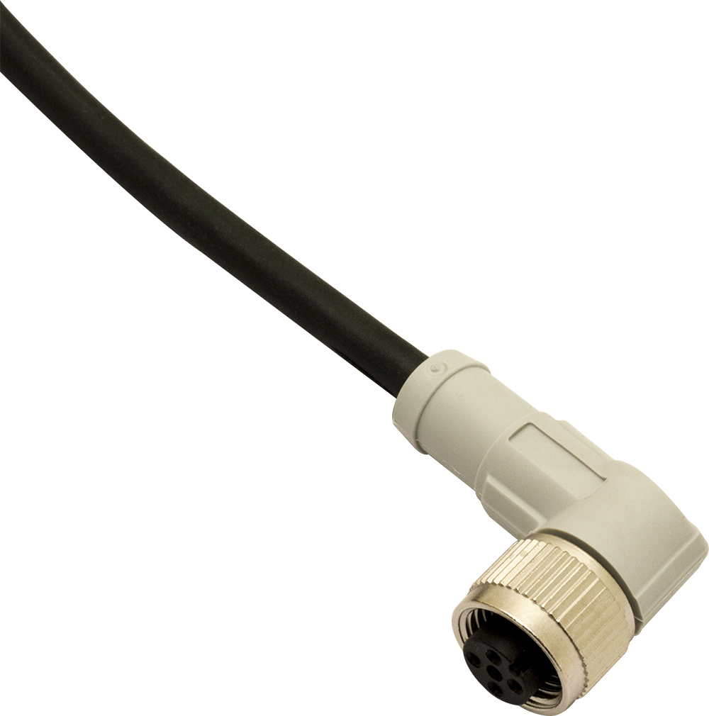 Conn.M12-F,4 poles-5m,PUR,90°
