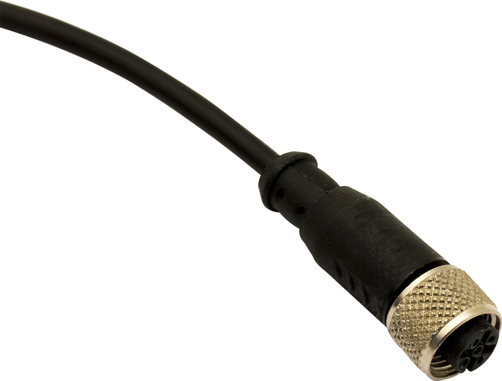 Conn.M12-F,4poles-5m,PVC,Axial