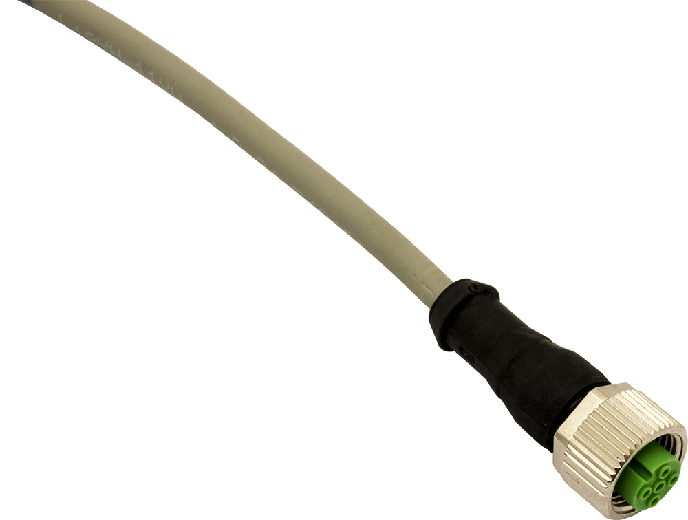 Conn.M12-F,4poles-5m,PUR,Axial