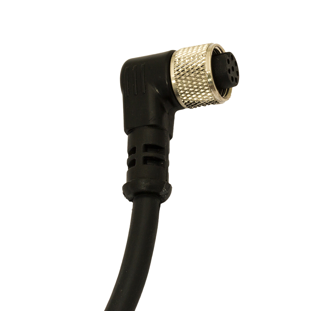 Conn.M12-F,8 poles-5m,PVC,90°