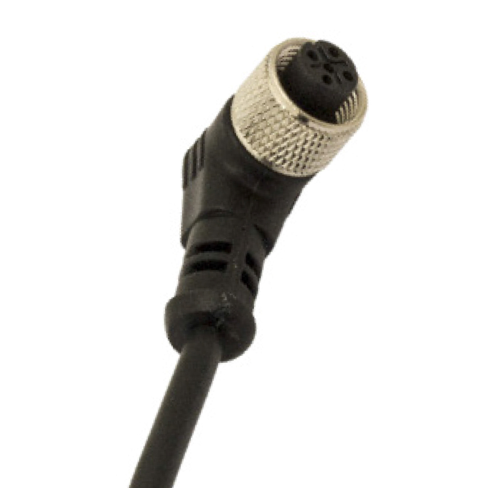 Conn.M12-F,5 poles-15m,PVC,90°
