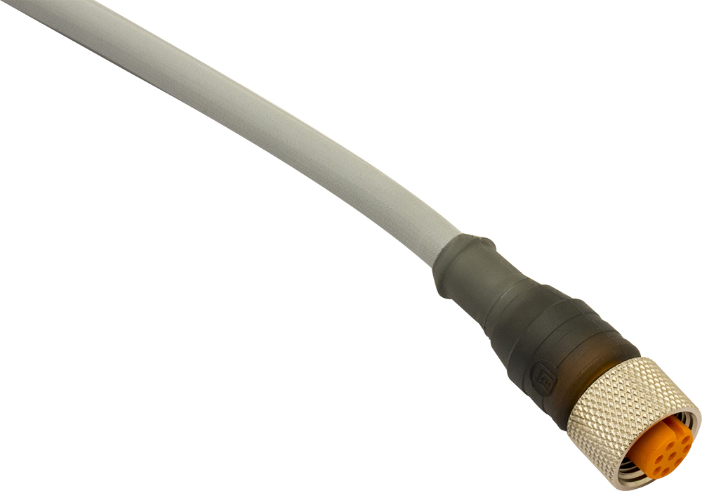Conn.M12-F,8poles-5m,PUR,Axial