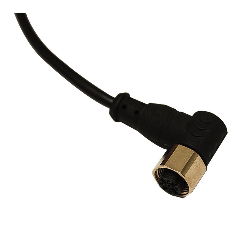 Conn.M12-F,3 poles-2m,PVC,90°