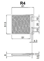 R4-PLASTIC REFL -51X61MM